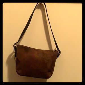Authentic Coach Brown Suede Purse